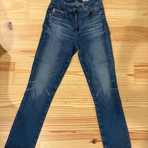 AG 'Mari' High Rise Straight Jean (Size 26)